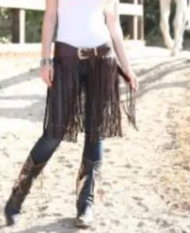 Kobler Leather Fringe Belt-Black or Brown